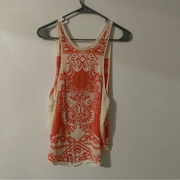 NWT PeachPuff Tank  Peach Color boho print size medium - Picture 3 of 7